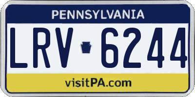 PA license plate LRV6244