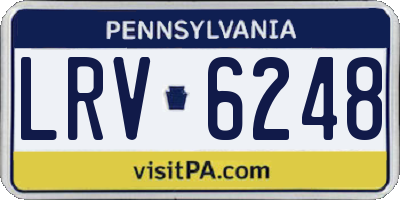 PA license plate LRV6248