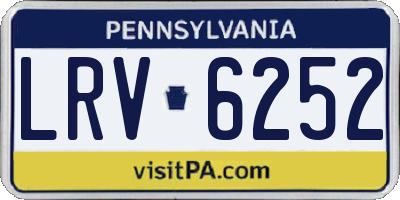PA license plate LRV6252