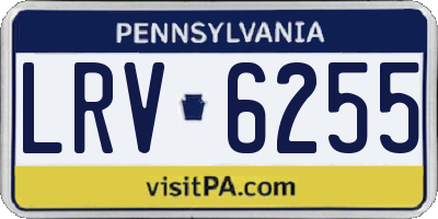 PA license plate LRV6255