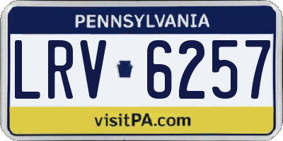 PA license plate LRV6257