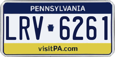 PA license plate LRV6261