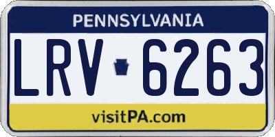PA license plate LRV6263