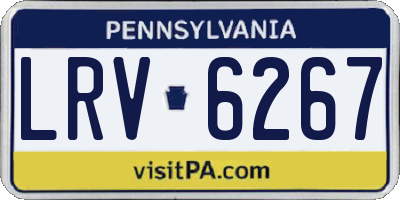 PA license plate LRV6267