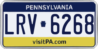 PA license plate LRV6268