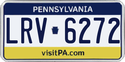 PA license plate LRV6272