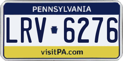 PA license plate LRV6276