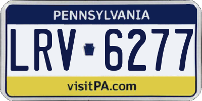PA license plate LRV6277