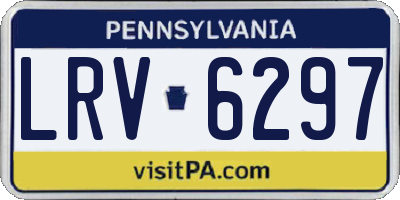 PA license plate LRV6297