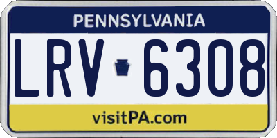 PA license plate LRV6308