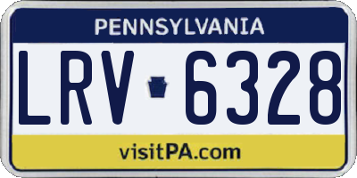 PA license plate LRV6328