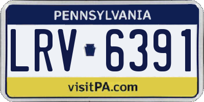 PA license plate LRV6391