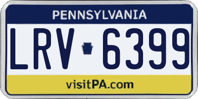 PA license plate LRV6399