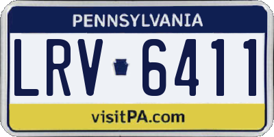 PA license plate LRV6411