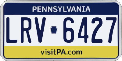 PA license plate LRV6427