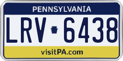 PA license plate LRV6438