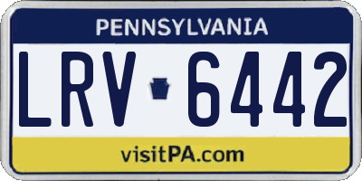PA license plate LRV6442