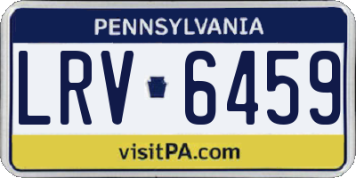 PA license plate LRV6459