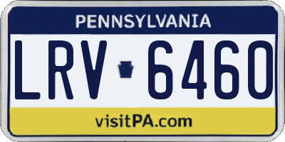 PA license plate LRV6460