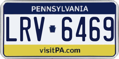 PA license plate LRV6469