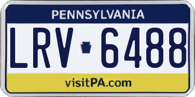 PA license plate LRV6488