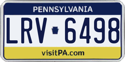 PA license plate LRV6498