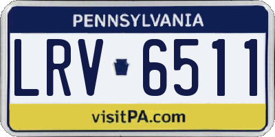 PA license plate LRV6511