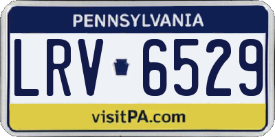 PA license plate LRV6529