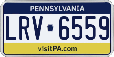 PA license plate LRV6559