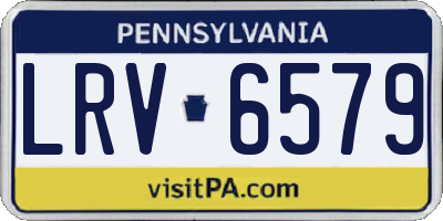 PA license plate LRV6579