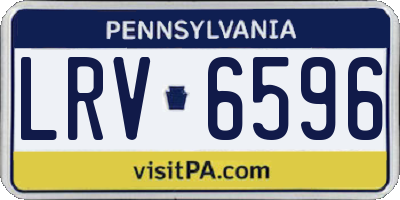 PA license plate LRV6596