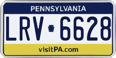PA license plate LRV6628