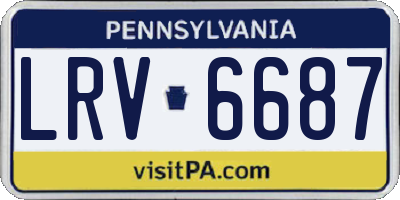 PA license plate LRV6687