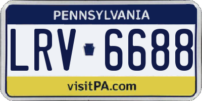 PA license plate LRV6688