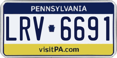 PA license plate LRV6691