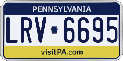 PA license plate LRV6695