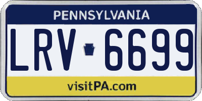 PA license plate LRV6699