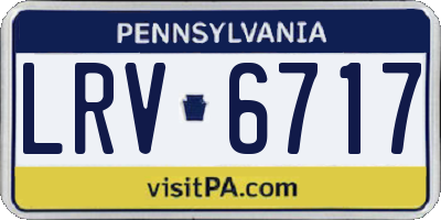 PA license plate LRV6717