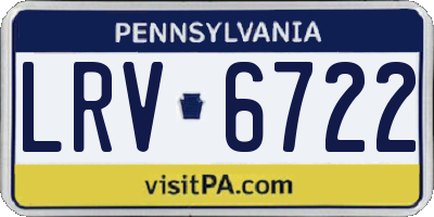 PA license plate LRV6722