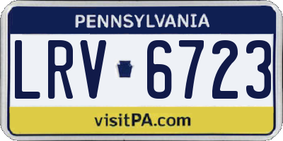 PA license plate LRV6723