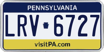PA license plate LRV6727