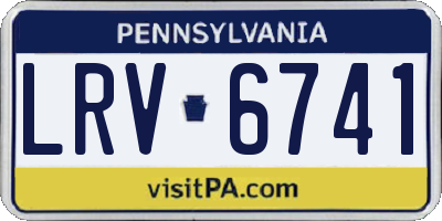 PA license plate LRV6741