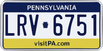 PA license plate LRV6751