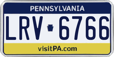 PA license plate LRV6766
