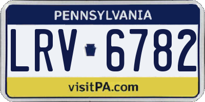PA license plate LRV6782
