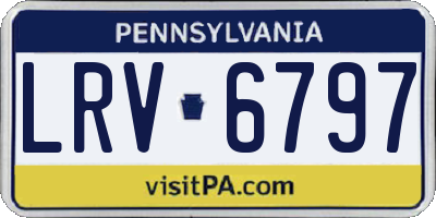 PA license plate LRV6797