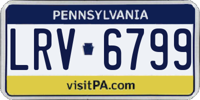 PA license plate LRV6799