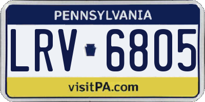 PA license plate LRV6805