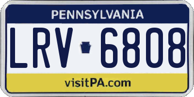 PA license plate LRV6808