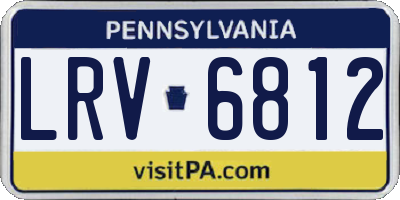 PA license plate LRV6812